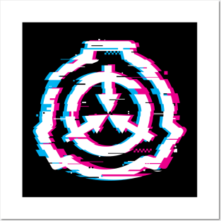 SCP Logo Insignia Glitch Posters and Art